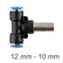 Red. Insert T-joint Pu 12mm - 10mm